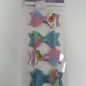Forever In Time Decorative Bows Mermaid Glitter 4 Piezas
