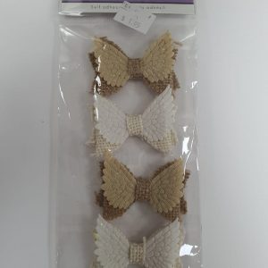 Forever In Time Decorative Bows Burlap Wings 4 Piezas