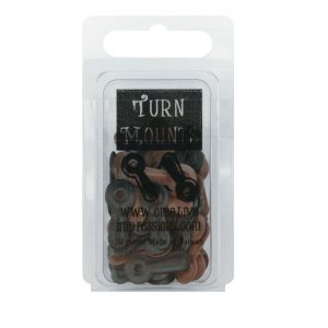 Metal Turn Mounts 50/Pkg Chocolate y Negro