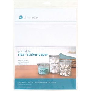 Silhouette Papel Sticker Imprimible Transparente