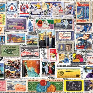 Rompecabezas White Mountain de 550 Piezas Classic Stamps