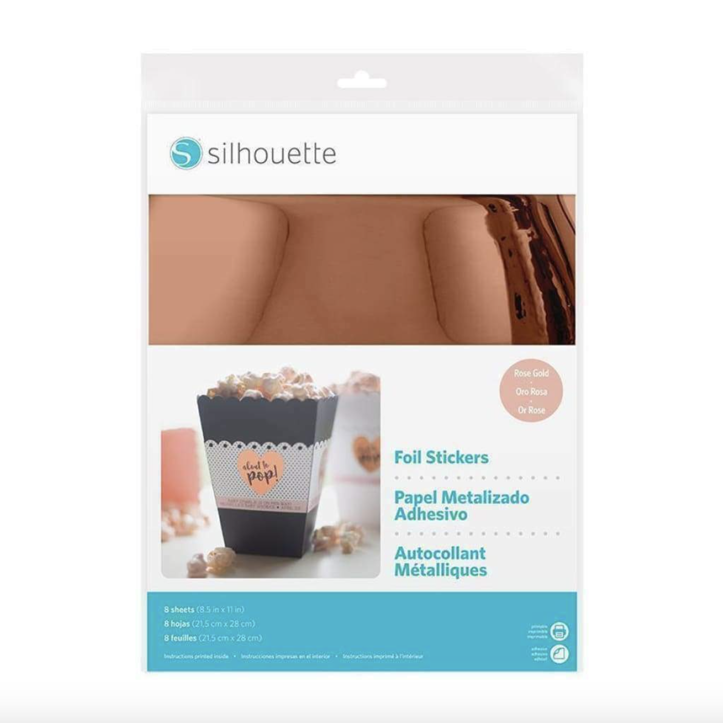Silhouette Foil Sticker Rose Gold