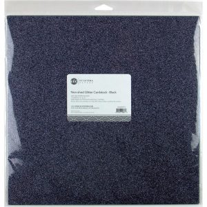Cartulina Escarchada ET Negra 10 hojas 12"x12"