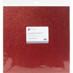 Cartulina Escarchada ET Rojo 10 hojas 12"x12"