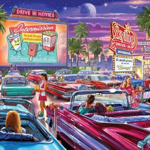White Mountain Puzzle 1000 PC Drive-In Movies