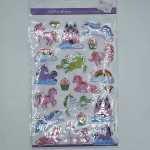 Forever in Time Foil Fun Stickers Unicorn