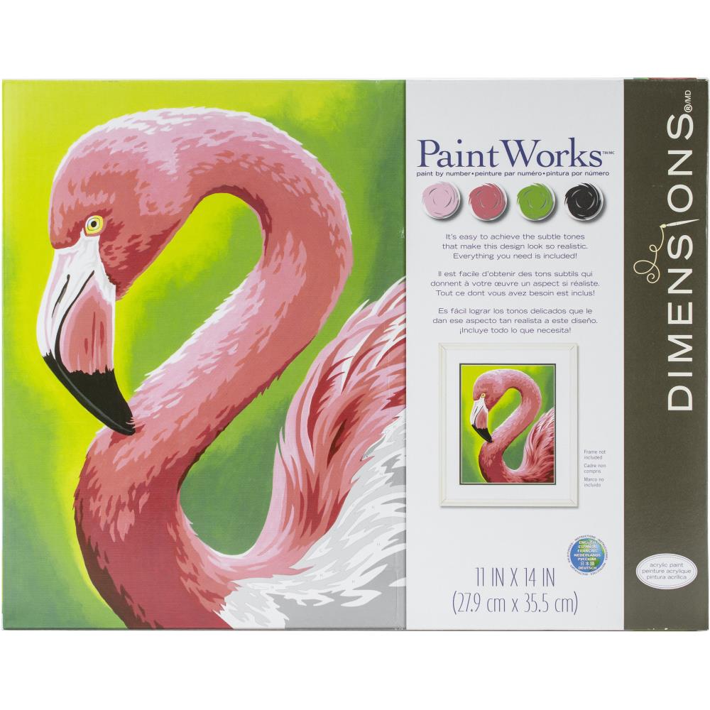 Paint Works Paint by Numbers Flamingo Fun