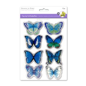 Forever in Time Pop Up Butterflies Shades of Blue