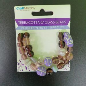 Craft Medley Terracota and Glass Beads Viola