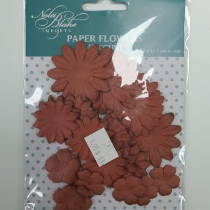Nola Blake Imports Paper Flowers Color Chocolate