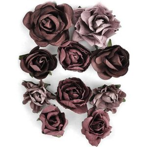 Kaiser Craft Paper Blooms Aubergine