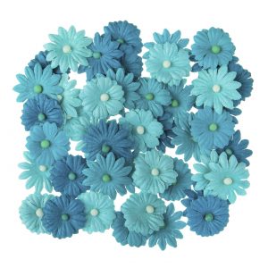 Darice Floral Embellishments Margaritas Celeste 48 Piezas