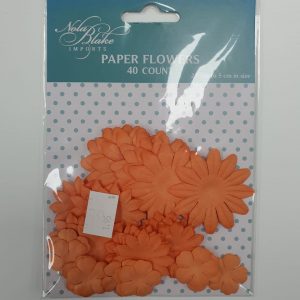 Nola Blake Imports Paper Flowers Color Naranja