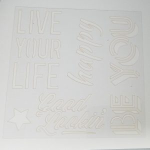 DCWV - Stencil - Live Your Life