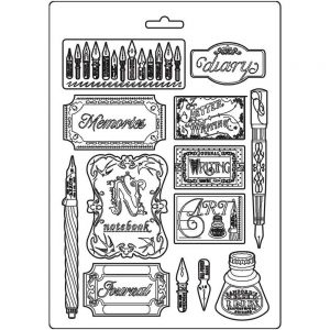 Stamperia  Maxi Molde Ink & Labels, Calligraphy