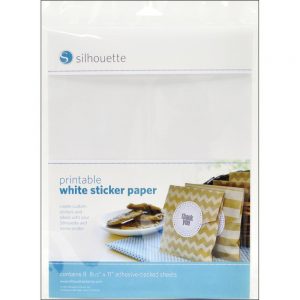 Papel Adhesivo Blanco para impresión Silhouette