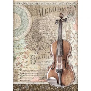 Stamperia - Papel de Arroz  - Violin, Passion