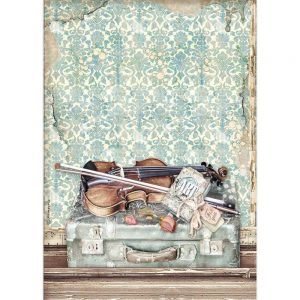 Stamperia - Papel de Arroz  - Violin & Travelling, Passion