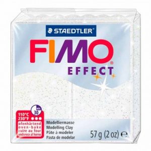 Arcilla Polimérica FIMO Glitter White