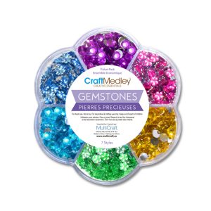 Rhinestones en Estuche Plástico Colores Pasteles