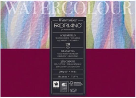 Papel de acuarela Fabriano