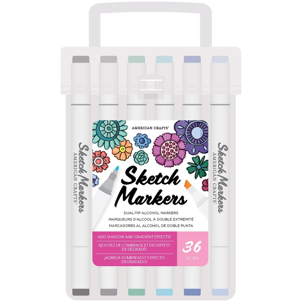 Marcadores de Alcohol Sketch Markers Dual-Tip 36 unidades