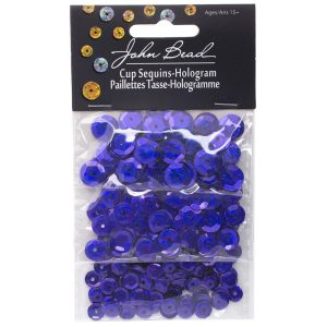 Set de Lentejuelas Holográficas Tres Tamaños Cobalt Blue