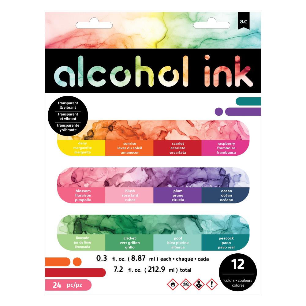 Tintas de Alcohol American Crafts 24 unidades 2 de cada color