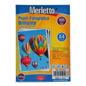 Papel Fotográfico Brillante 180g