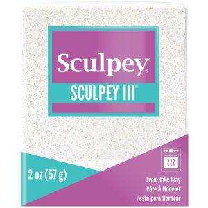 Arcilla Polimérica SCULPEY III Blanco Escarchado