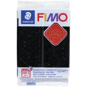 Arcilla Polimérica FIMO Leather Effect - Black