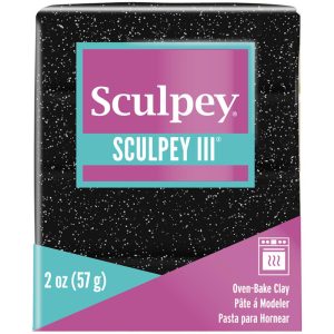 Arcilla Polimérica SCULPEY III Black Glitter
