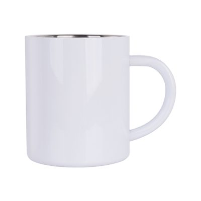 Taza de acero inoxidable White