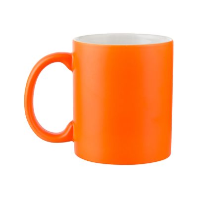 Taza anaranjada neón mate 11oz