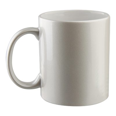 Taza perlada blanca 11oz