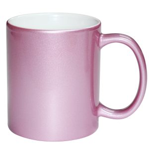 Taza perlada rosada 11oz
