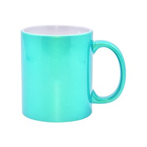 Taza perlada verde 11oz