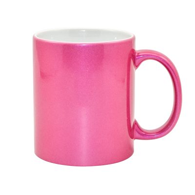 Taza perlada fucsia 11oz