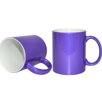 Taza perlada morada 11oz