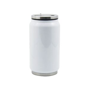 Lata de acero inoxidable de 10 Oz blanca