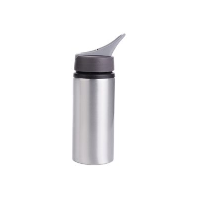 Botella de aluminio de 22 Oz con agarradera plateada
