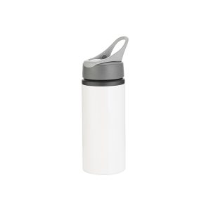 Botella de aluminio de 22 Oz con agarradera blanca