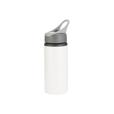 Botella de aluminio de 22 Oz con agarradera blanca