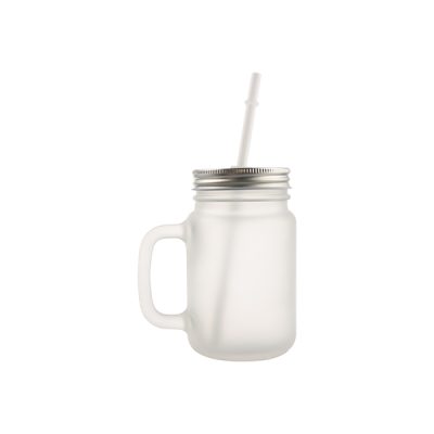 Mason Jar w StrawFrosted