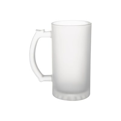 Taza Cervecera de vidrio Frosted de 16 Oz transparente Esmerilado