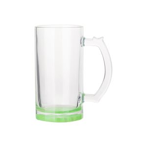 Jarra cervecera de vidrio clear con degrade verde
