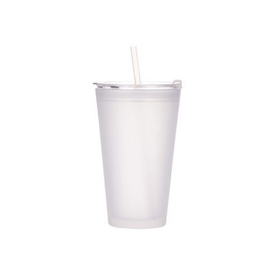 Vaso de vidrio con tapa y carrizo esmerilado
