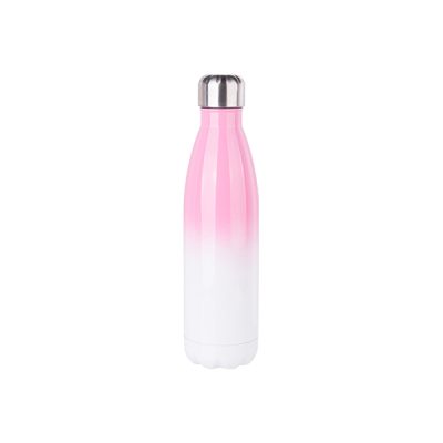 Botella Cola de acero inoxidable de 17 oz degrade rosado