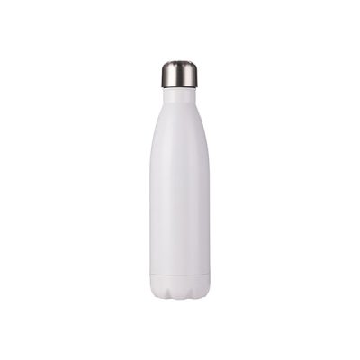Botella Cola de acero inoxidable de 17 oz blanca