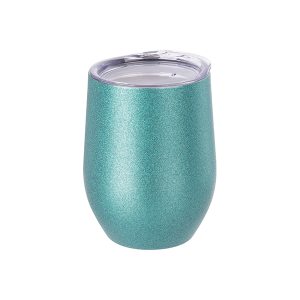 Vaso vinero de acero inoxidable de 12 Oz escarchado celeste